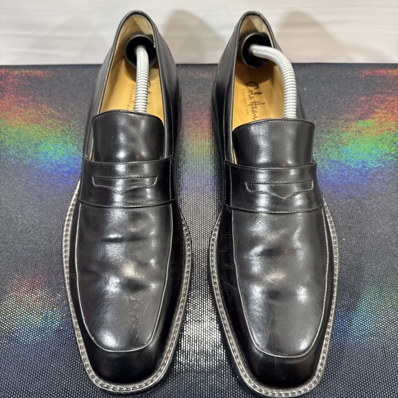 Cole Haan Collection Shoes Men's Size 10.5M Black Loafers C02992 Made In Italy - Picture 2 of 12